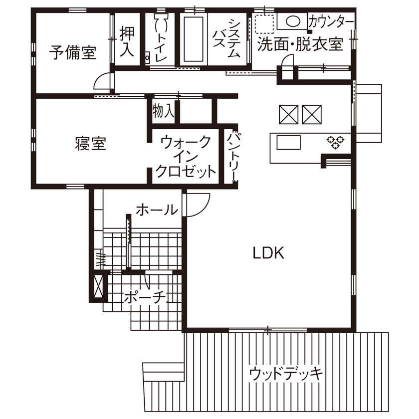 30坪の平屋間取り⑩ 間取り図