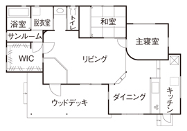 40坪の平屋間取り⑦ 40坪の敷地面積 間取り図