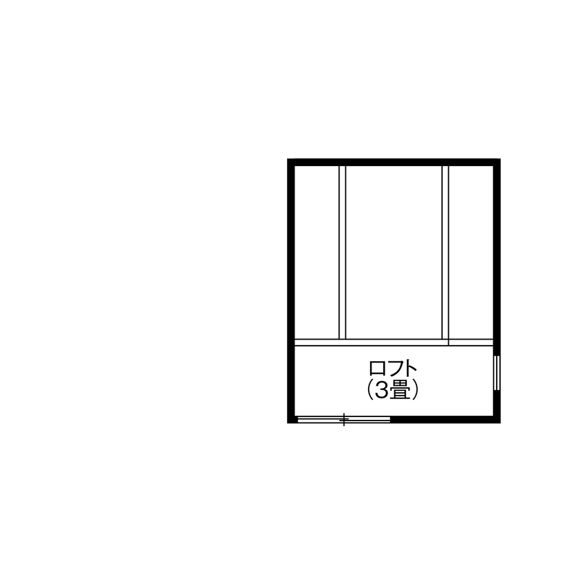 18坪の平屋間取り⑦ ロフト付き 間取り図ロフト