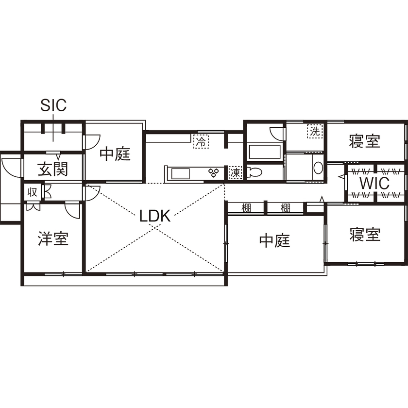 一条工務店を建てるときに参考にしたい間取り実例① 間取り図
