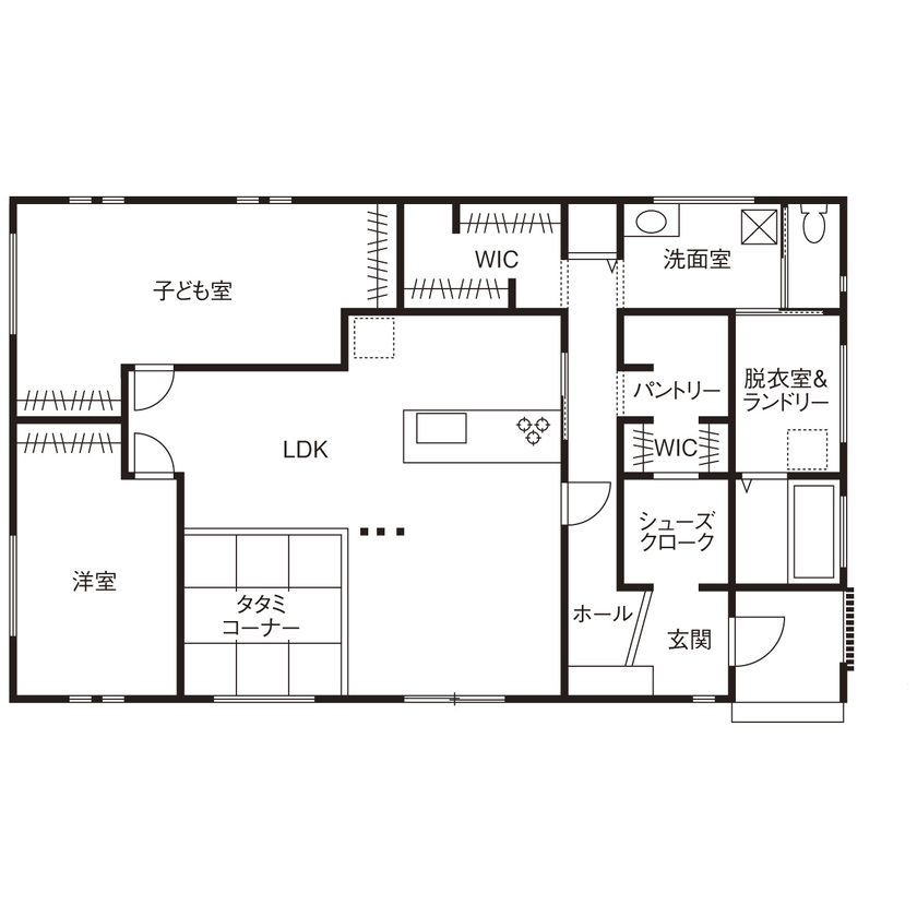 一条工務店を建てるときに参考にしたい間取り実例② 間取り図