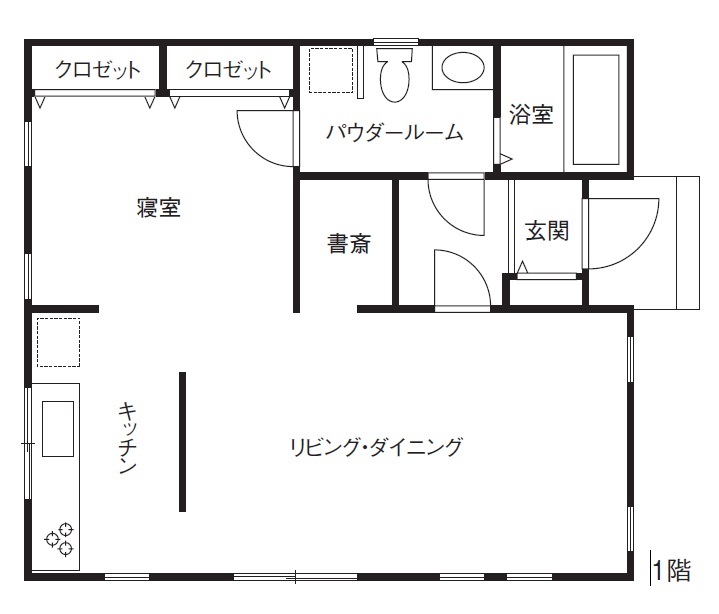 おしゃれな平屋間取り　⑧