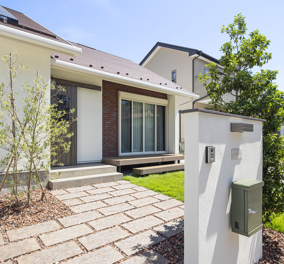 20坪の南玄関の平屋　外観